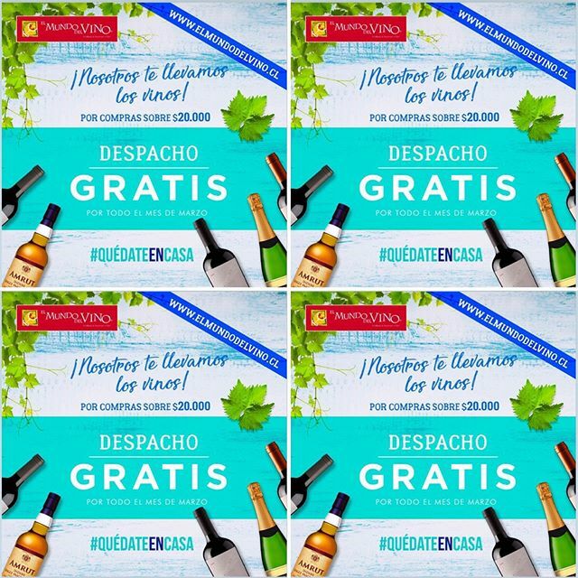 No es cuento.
.
.
Despacho GRATIS por compras superiores a $20.000 en la Región Metropolitana.
.
.
Revisa todas nuestras ofertas en ift.tt/31b3ofz
.
.
#quedateencasa 
#quédateEnCasa
#elmundodelvino ift.tt/2xNR8YQ