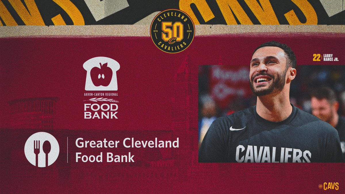 cavs's tweet photo. Hometown hero!

@Larrydn22 has joined efforts to help put food on the tables of families in Akron/CLE areas in a big way, donating $50,000 to @ACRFoodbank and $50,000 to @CleFoodBank! 

Please consider joining Larry to support local organizations in their work. Any amount helps! https://t.co/ZhN62taSdc