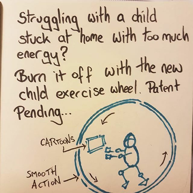 BackhouseAj's tweet photo. Rough blueprints for my latest invention. Inspired by but not necessarily the same as the one used by my hamster... #jokes #comedy #funny #cartoon #doodle #silly #stuckathome #parenting #kids https://t.co/WwuLxcFibn https://t.co/SphtxkKWDv