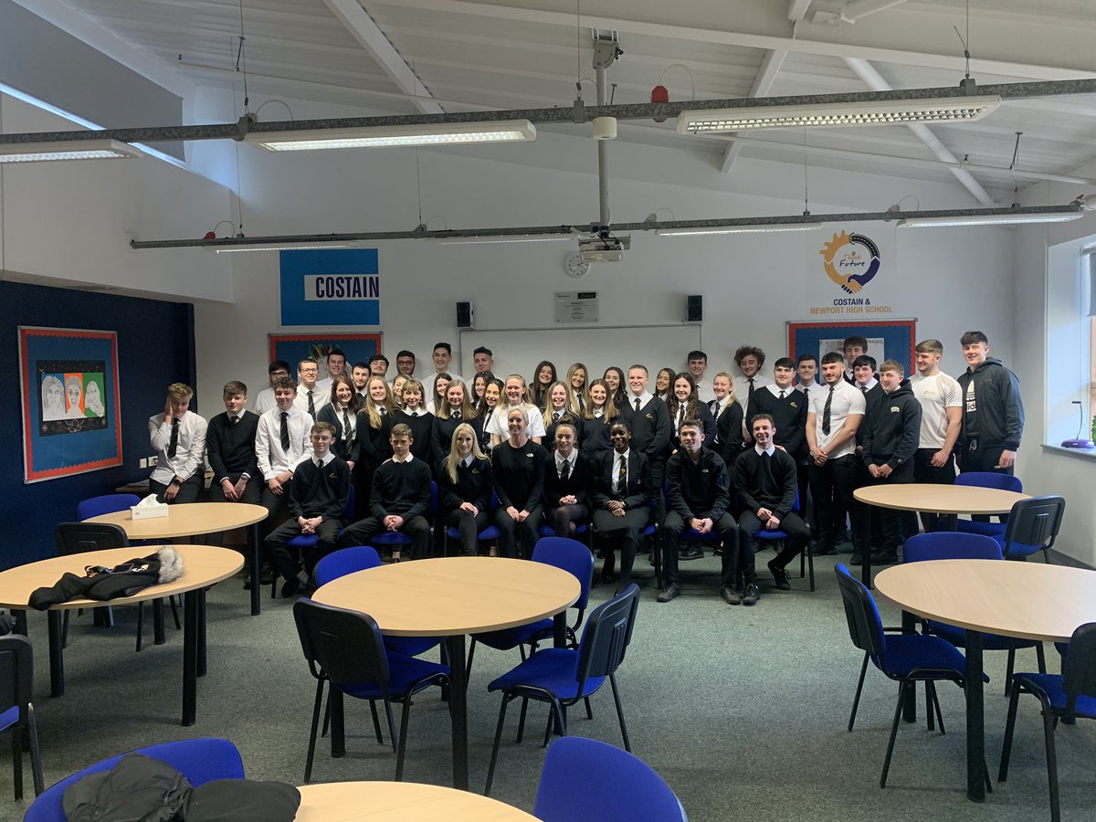 What an amazing group of young people. 7 years finished in a difficult way but nothing could stop them getting together for a last day with the brilliant <a href="/NHSSixthForm/">Newport High Sixth Form</a> leader Mrs James. Well done and the bet of luck to you all. #proudschool