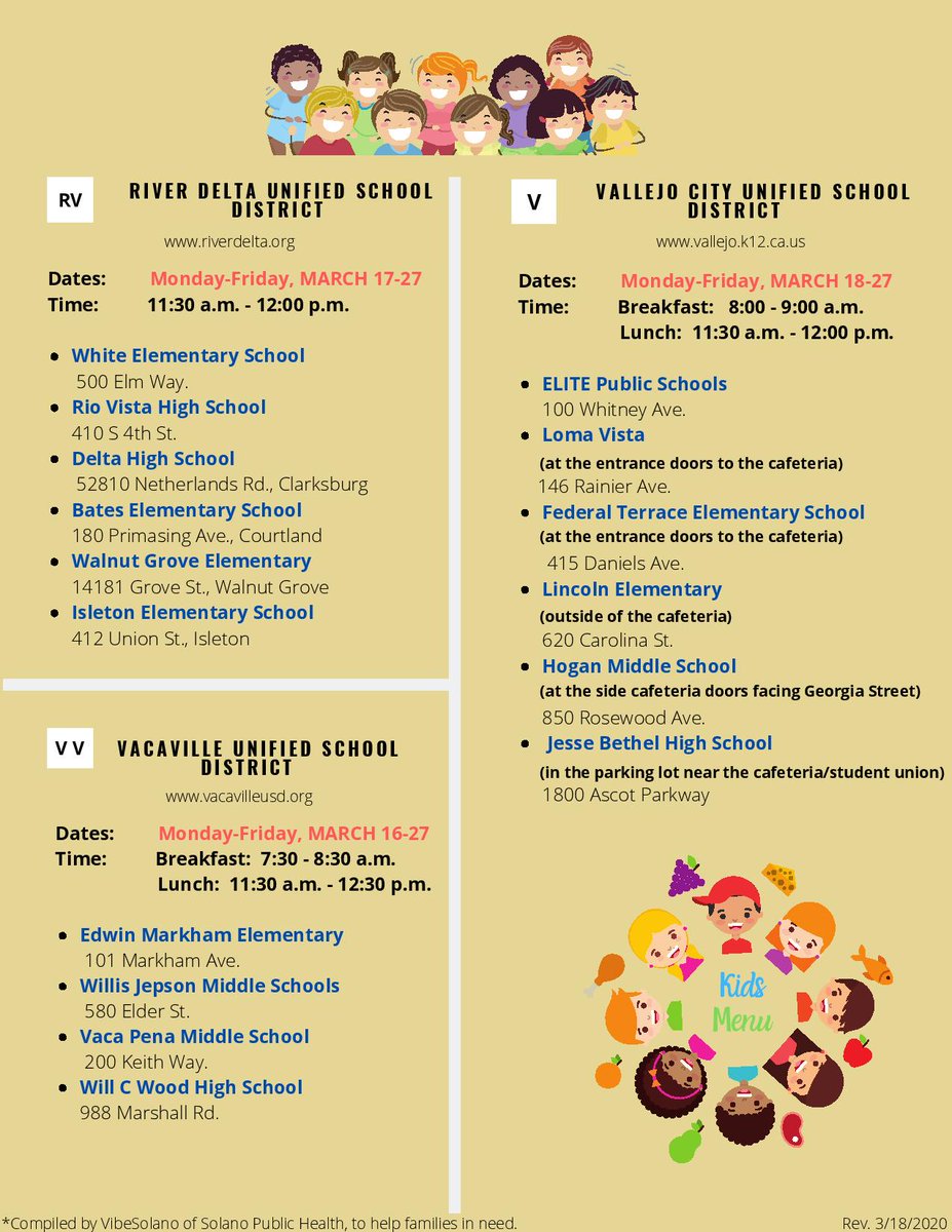 SolanoFit's tweet image. Free meals for children 18 years or younger. Go Solano!
Ep #204 bit.ly/CovidCheckIn

#lookforthehelpers