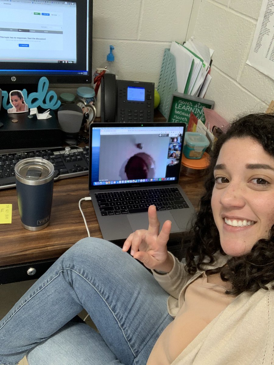 Google meet with the kiddos today! Was nice to catch up and see how my Eagles are doing! <a href="/BeekmantownCSD/">Beekmantown CSD</a> #bms #BMSThePlace2B