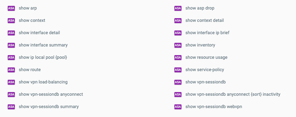 Hot off the press! The following #pyATS parsers on ASA is now available:

Update your env with :
$ pip install genie.libs.parser --upgrade --pre

pubhub.devnetcloud.com/media/genie-fe…