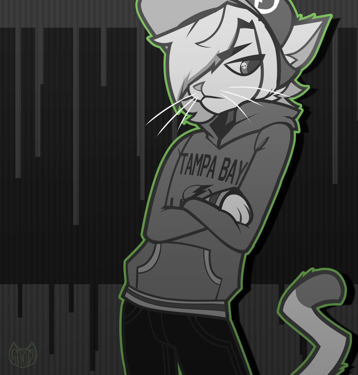 recent grayscale comms for @stuffbydelle and @BlitzyCatto 💜💚