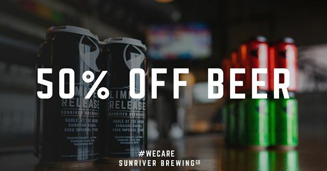 Thank you to everyone for all your support over the last few days! We are still offering 50% off can beers at our PUBS only. All three pubs! Inventories may differ from pub to pub so please call us at (541) 306-5188 and we will be happy to help! ift.tt/2WqTeIm