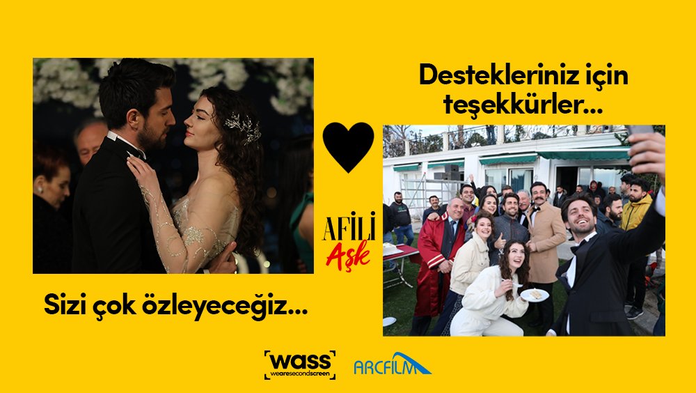 Çalışmaktan keyif aldığımız #AfiliAşk dizimiz bu akşam ekran macerasını noktaladı. Ama ardında çok keyifli anılar, güzel dostluklar bıraktı.💓 Bu serüvene ortak olan bütün destekçilerimize teşekkürler.🙏🏻 <a href="/arcfilmyapim/">ARC Film</a> <a href="/gozelekliserdar/">Serdar Gözelekli</a> <a href="/CaglarErtugrul/">Caglar Ertugrul</a> <a href="/burcu_ozberk/">Burcu Özberk</a> #AfiliVeda