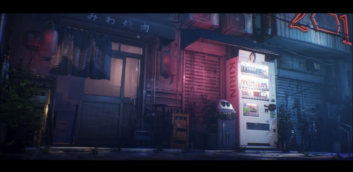 KBelkus's tweet photo. I got round to finally finishing up the Kirin vending machine project: https://t.co/yC1VeVKl5m
All done inside @UnrealEngine  

#UnrealEngine #gameart  #gamedev #screenshothursday https://t.co/nkaJNAIzea