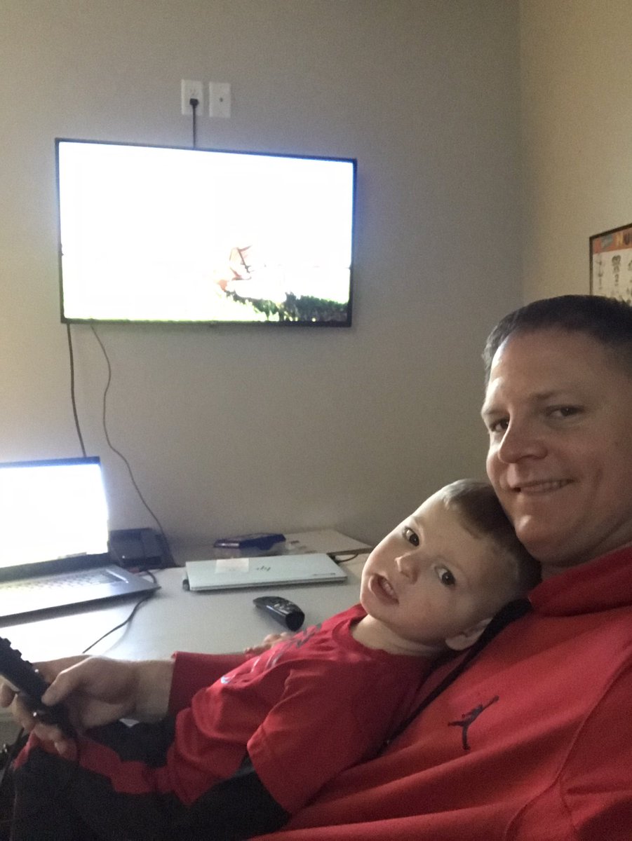 Home schooling.  NFL films style. 2yrs old isn’t too soon to learn about man coverage is it?