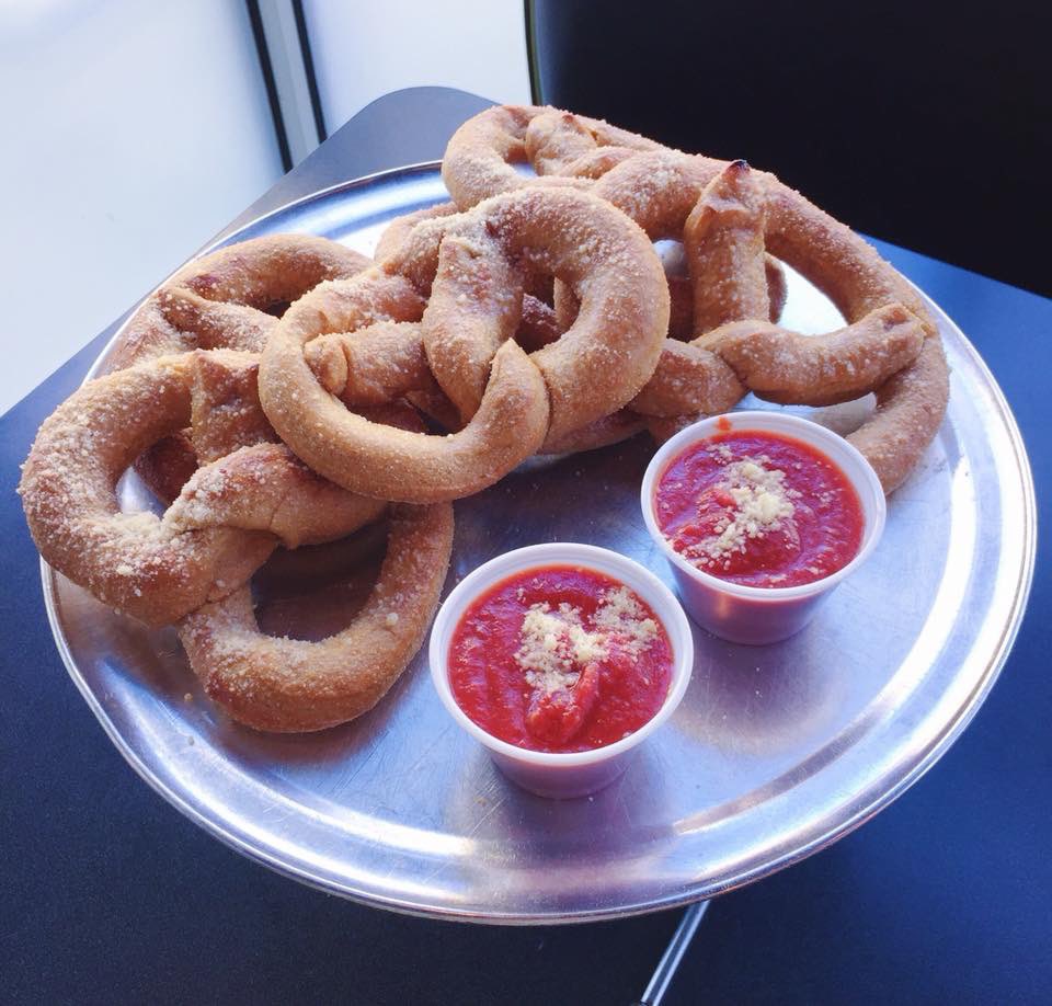 mellowWS's tweet image. 1/2 off whole and half orders of pretzels!! 🥨