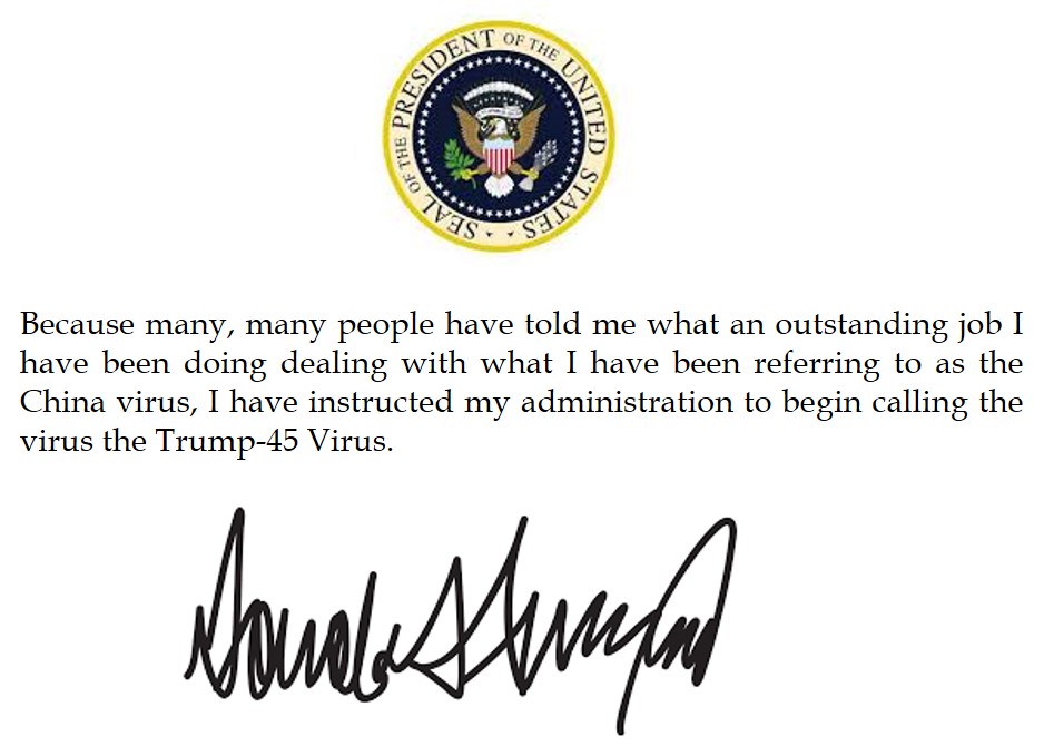 ish_oval's tweet photo. Announcement #realDonaldTrump #trump45virus https://t.co/6jnZArKhTJ