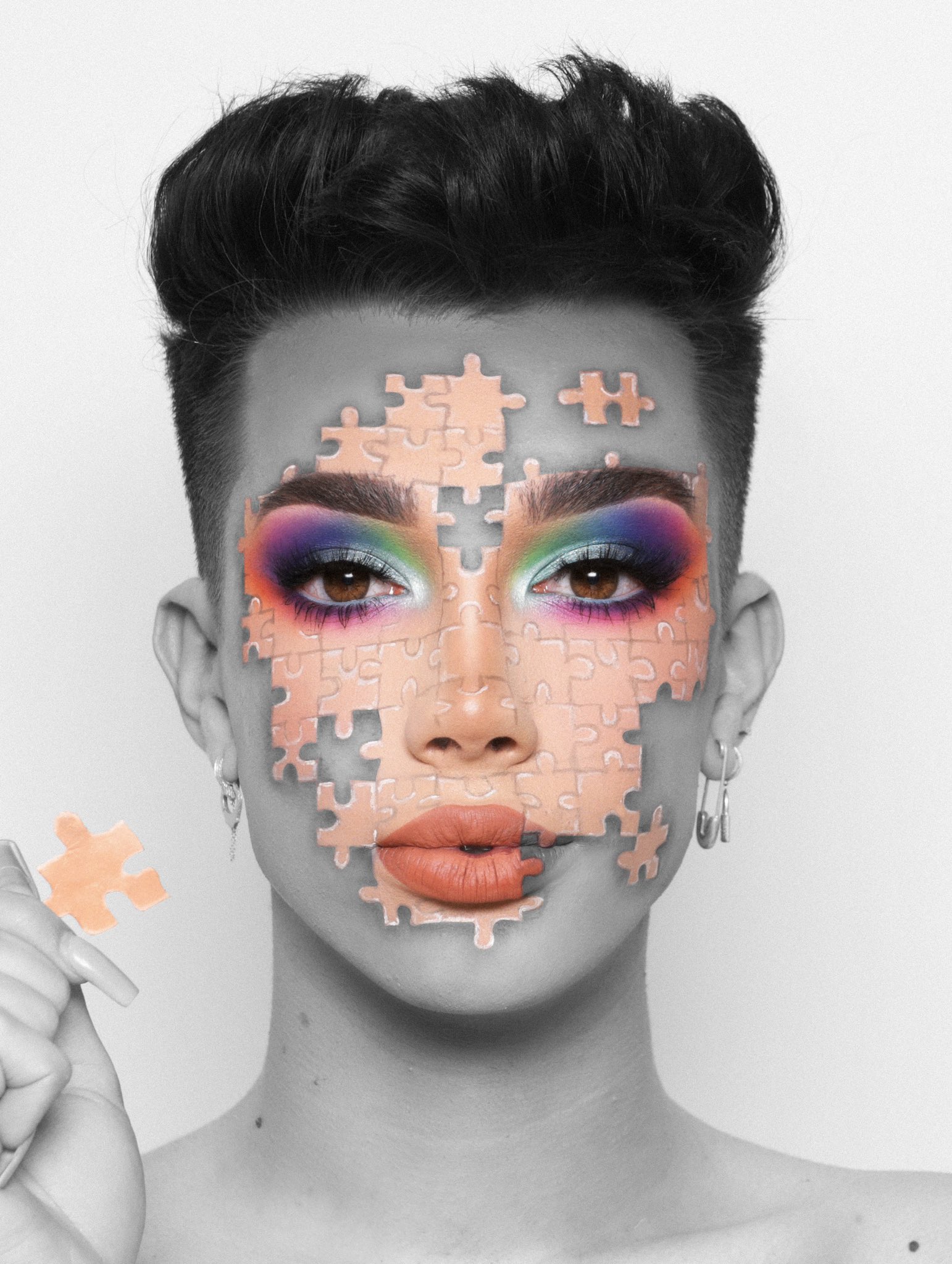 James Charles On Twitter Missing Piece Decided To Spend My Time In Quarantine Doing Puzzles On My Face