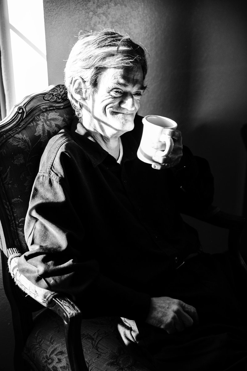 NathanPoppe's tweet photo. I’ll keep this short and sweet. @curbsideokc means housing. These vendors recently moved into apartments after years of homelessness. For April and Matthew, it was 3. For Richard, it was 25. What did they love most about their new homes? Warmth. Coffee. https://t.co/yQI71CVSCx