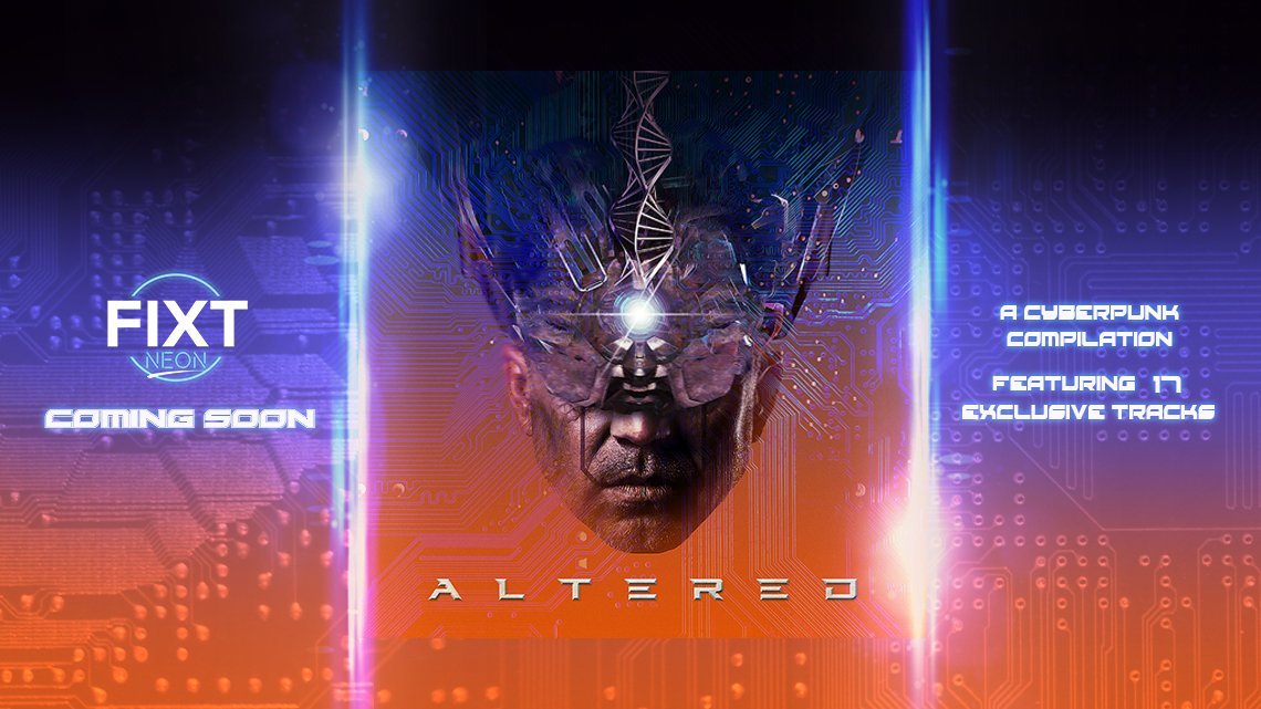 Altered is the first in a new series of dark cyberpunk compilations from FiXT Neon spotlighting innovative artists creating dark, futuristic synthscapes. Tune in for the premiere TOMORROW at 10AM CST on the FiXT Neon YouTube channel! Premiere Link: youtu.be/ME-V1bAI6wY