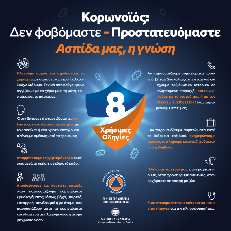 InPrConsultants's tweet photo. Κορωνοϊός: 8 Χρήσιμες Οδηγίες
Δεν Φοβόμαστε - Ενημερωνόμαστε - Προστατευόμαστε.
Ασπίδα μας η Γνώση!
https://t.co/60Bkia7krv
https://t.co/46h4qX518I

#COVIDー19 #COVID19 #corovirus #Κορωνοιος #μενουμε_σπιτι #greece #greek #hellas #ellada #ελλαδα #ελλας #ελληνας https://t.co/aNk4eXR4Xj