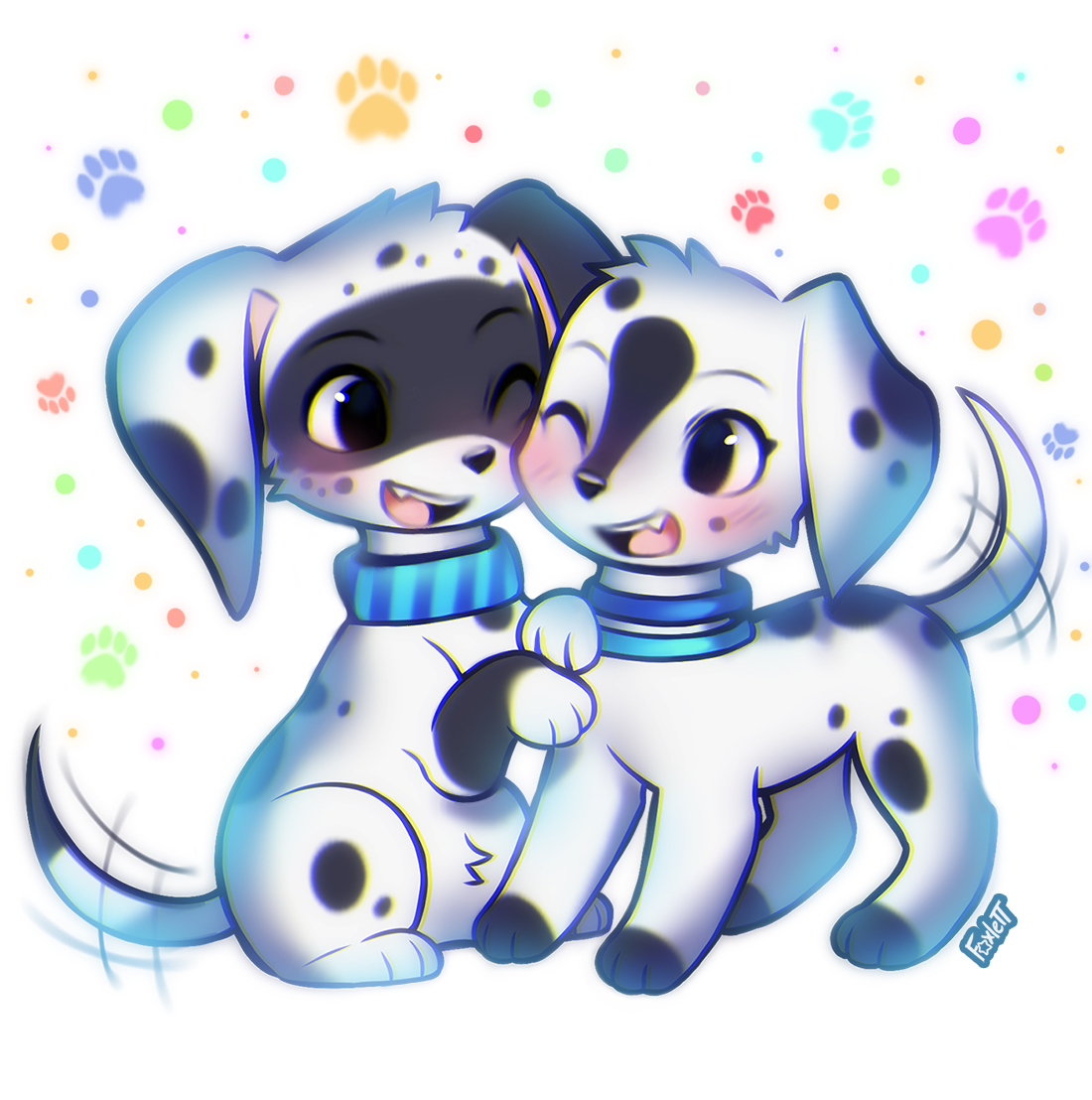 pix Dee Dee 101 Dalmatian Street Characters chibi commission dizzy and dee dee