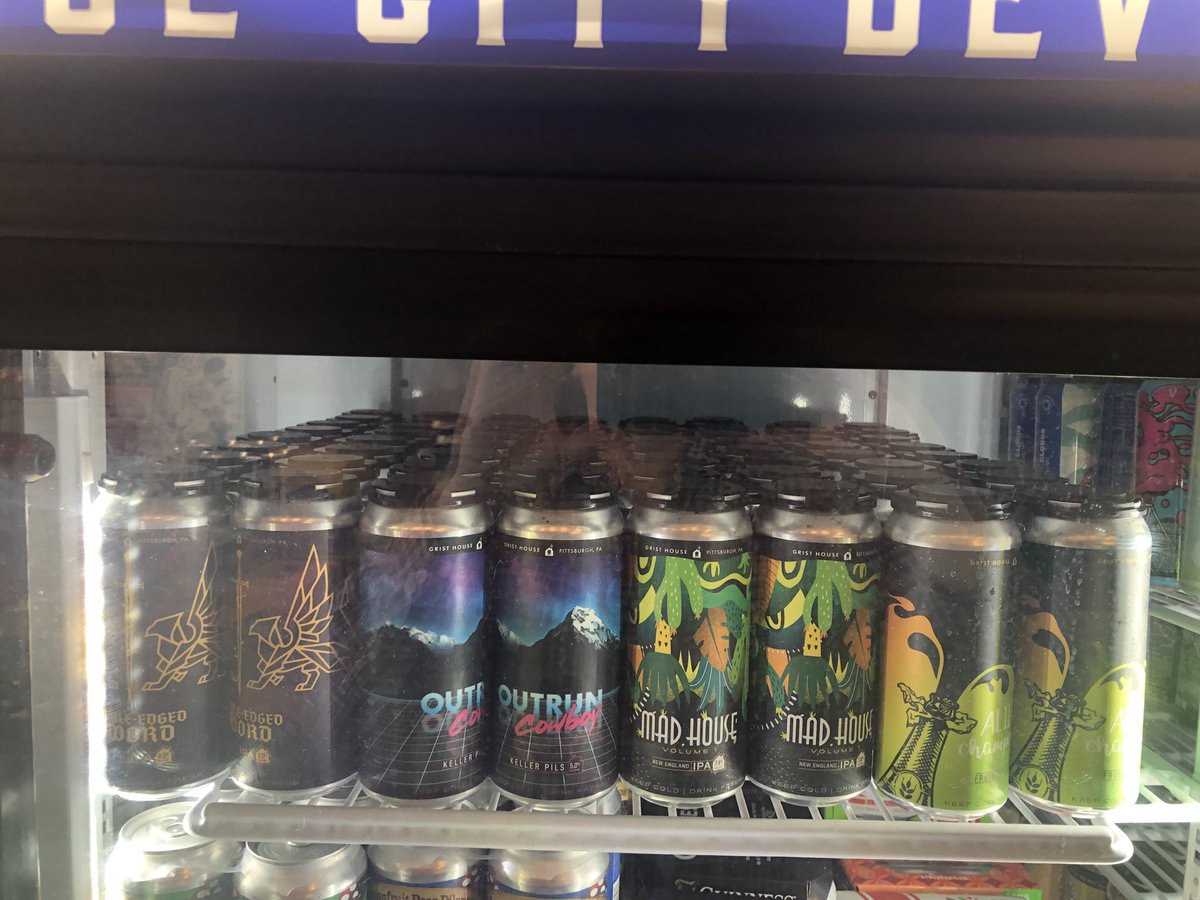 bridgecitybev's tweet photo. This is huge.  We have four offerings from Grist House in the cooler right now.  An IPA, double IPA, sour and a Pilsner.  #gristhouse https://t.co/oaKDVuYorP