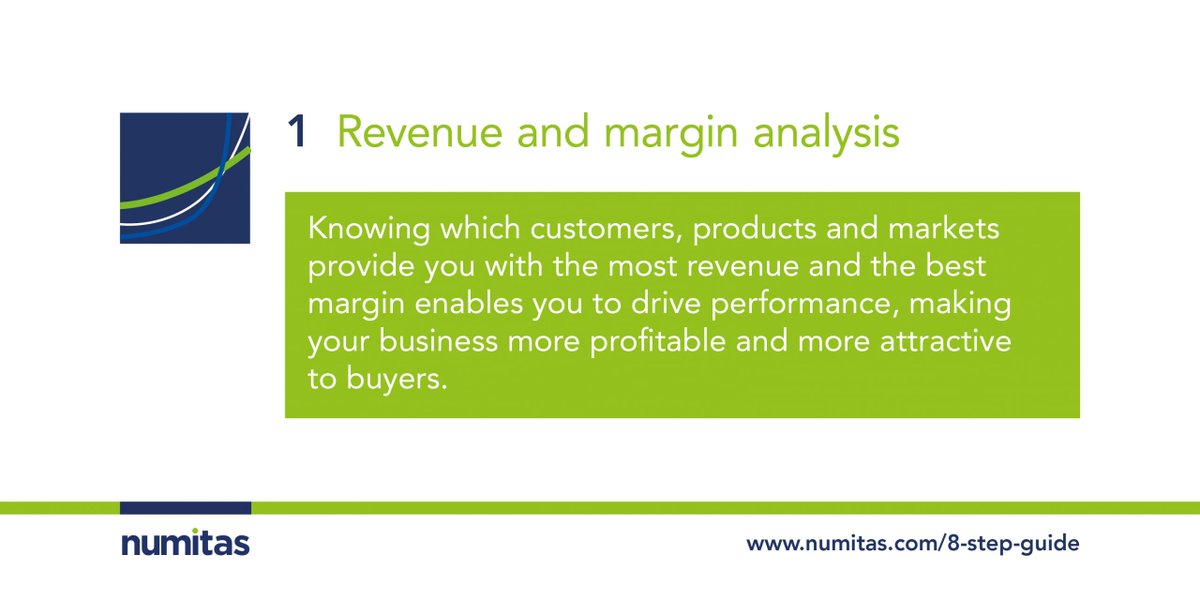 NumitasCFOclub's tweet image. In my experience, optimising your business in preparation to sell it is a key factor in the success of the sale. STEP 1 in our 8 Step Guide looks at 'Revenue and Margin Analysis' bit.ly/2U0vZlP #ExitPrep #8Steps #BetterBusiness (...Trevor)