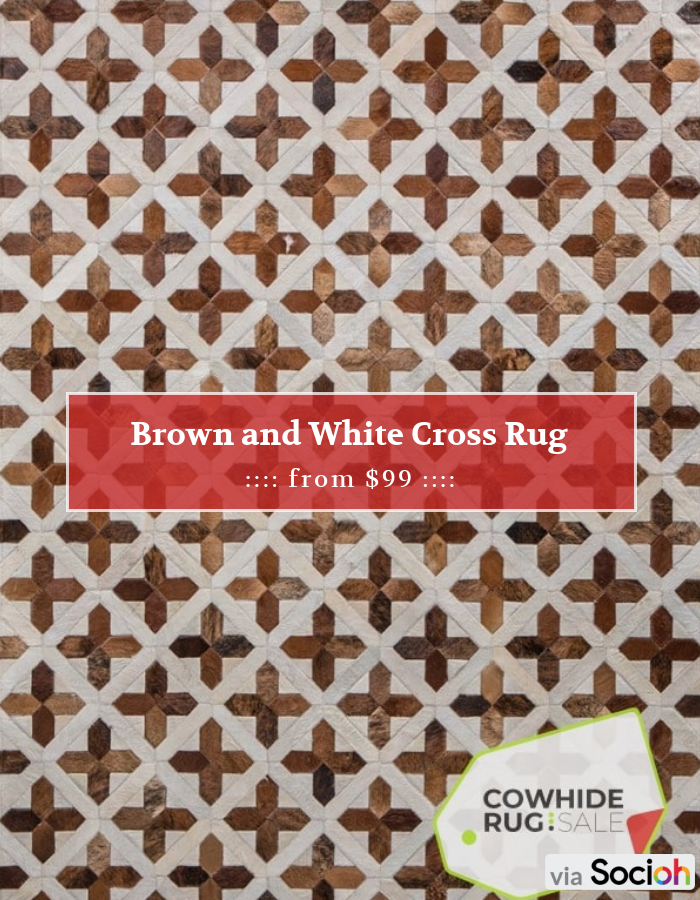 Cowhide Rug Sale On Twitter Brown And White Cross Rug Https
