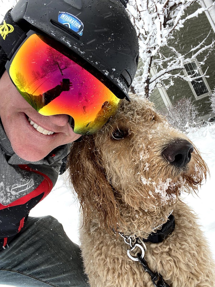brendanp's tweet photo. @PAYOLETTER Snowy today in Denver, but Mason loves it https://t.co/YQ1ZW17xKl