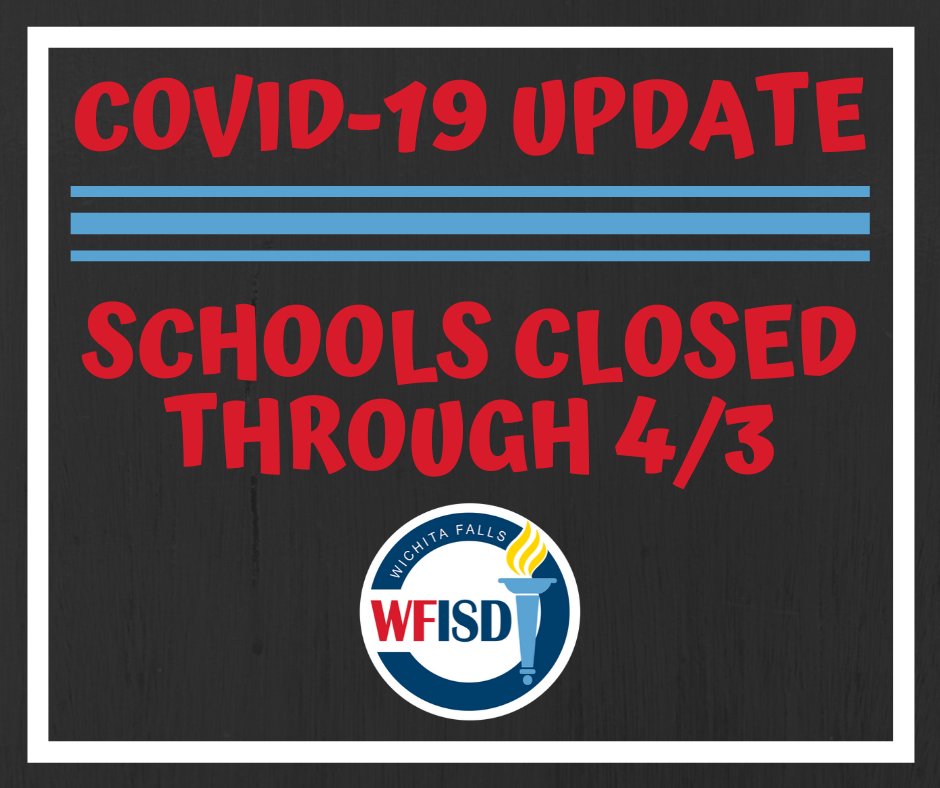 Governor Greg Abbott has declared a public health disaster due to COVID-19. Schools will be closed through April 3. Please stay tuned to our social media pages and website for additional information. <a href="/Kuhrteous/">Michael Kuhrt</a>