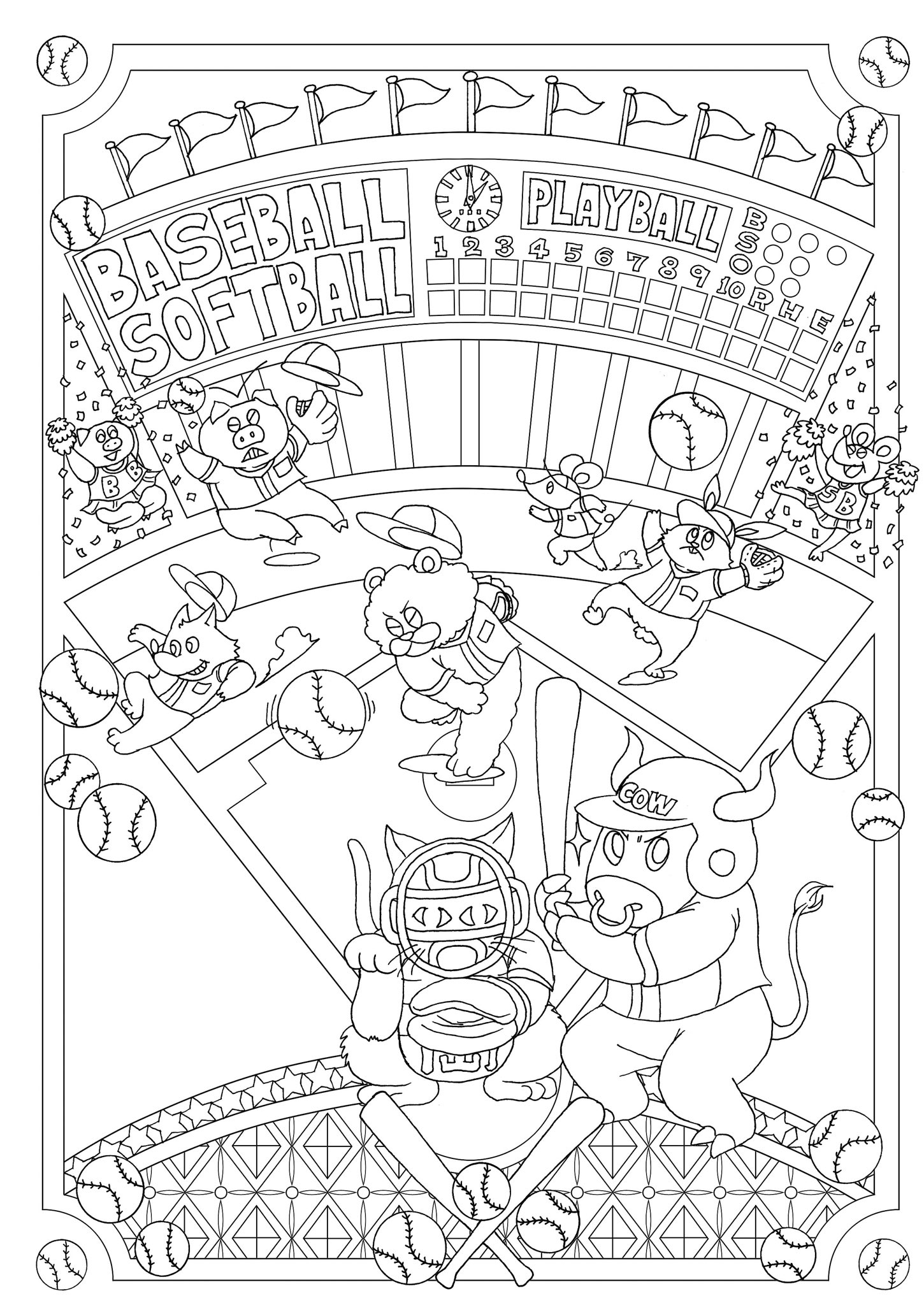 Uzivatel ショウワノート Na Twitteru 塗り絵無料配布 中級編 野球 休校中におすすめの過ごし方 発売前の 塗り絵セレクション アニマルスポーツの一部ページを無料で配布いたします お子様から大人まで ちょっと本気を出して塗ってみてください 非営利