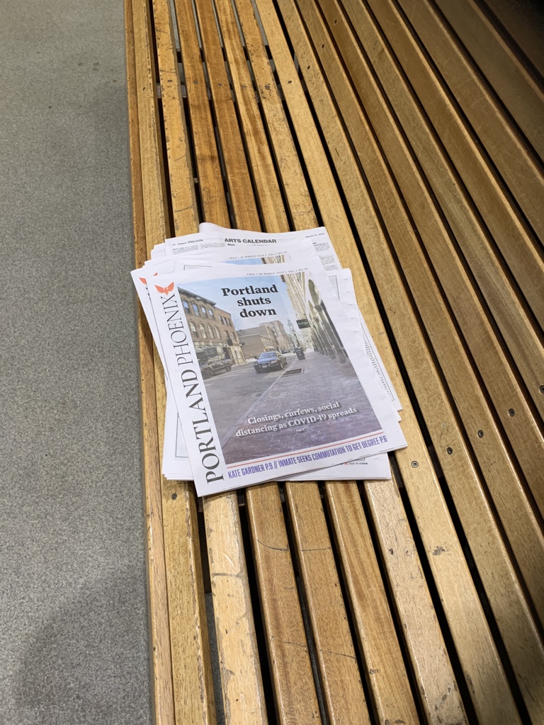 catvalente's tweet photo. A completely empty ferry terminal at night…

And the only object in the room is an artfully placed full page newspaper explaining what happened.

Because life is a video game. https://t.co/2Ne8tOSrKo