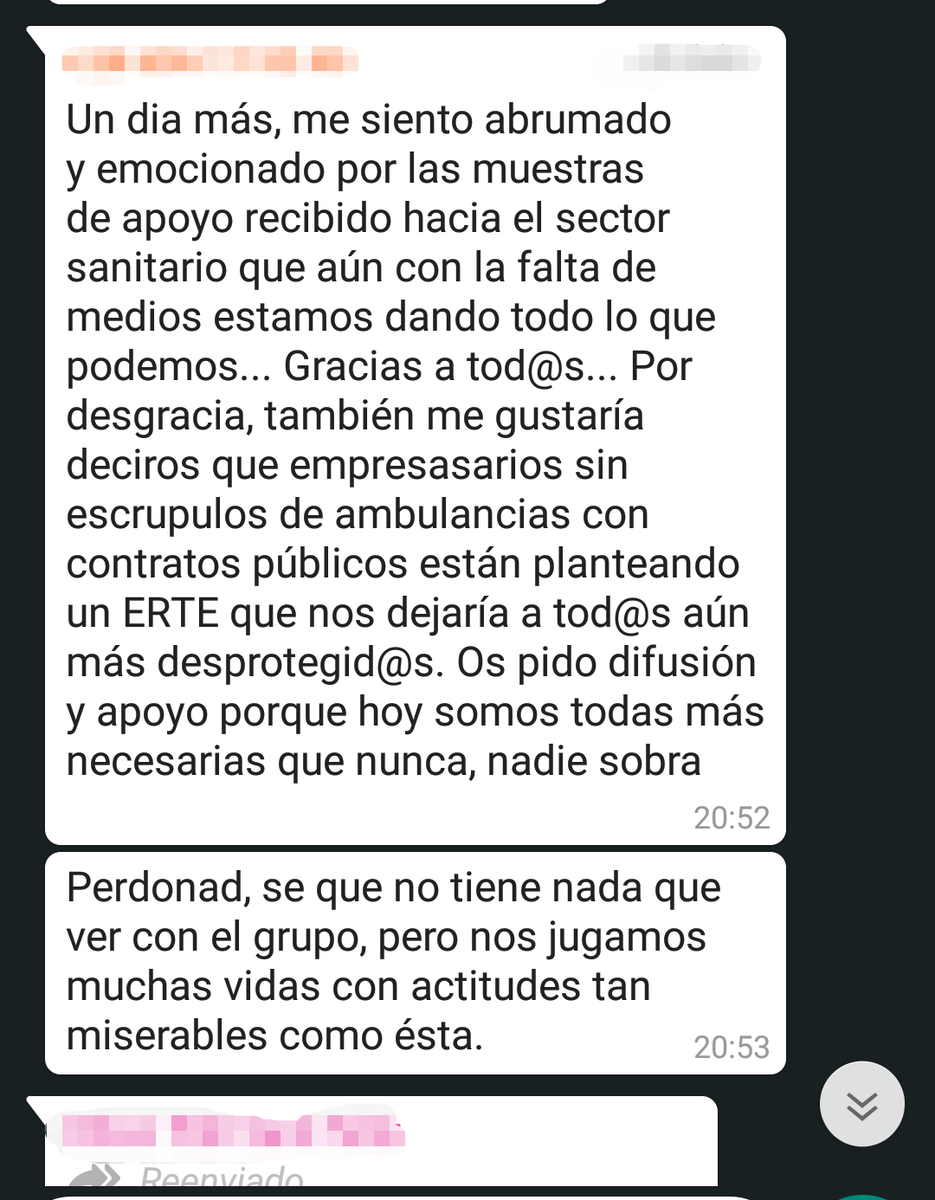bocetosdemi's tweet photo. Que es lo mejor que puede hacer una empresa de ambulancias en plena pandemia sanitaria?Ampliar plantilla?Nooo Plantear un ERTE!! Ole #FalckVL Os estáis cubriendo de gloria,por no decir de mierda!Un RT para que todo el mundo sepa como actúa ésta empresa!Eso nos pasa por privatizar https://t.co/KRoc8cjFwd
