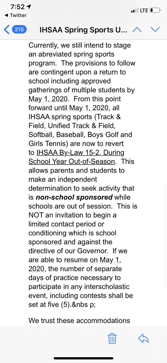 SCDragonsBBall's tweet photo. Keep your fingers crossed. Kudos to the @IHSAA1 for not rushing to decisions. https://t.co/bDSSFpLsHi