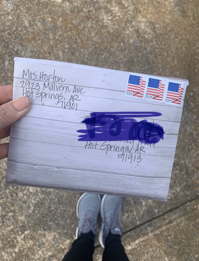LMS teacher reached out to her students via USPS 🇺🇸#WeAreLakeside