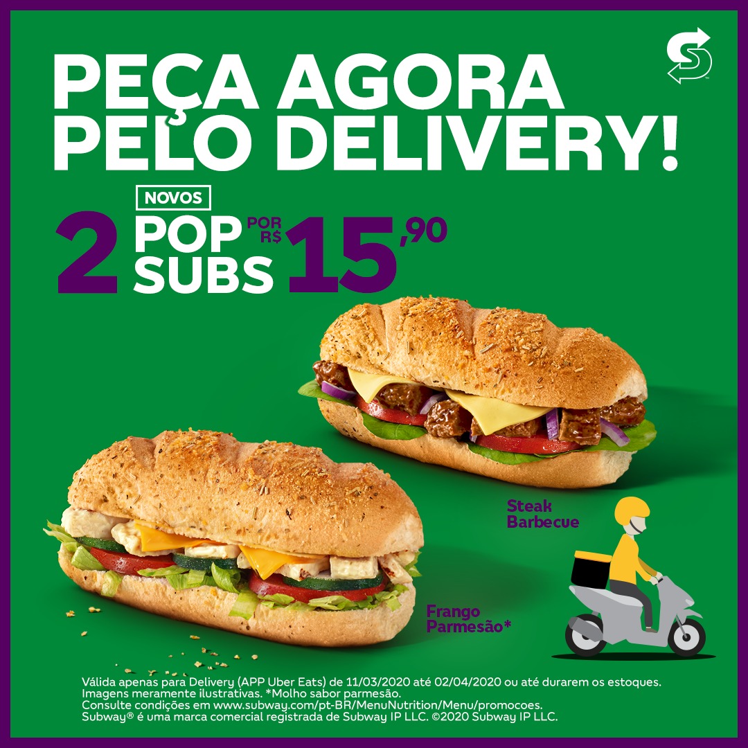 Subway Brasil - Sabor real, preço surreal. Chegaram os novos POP