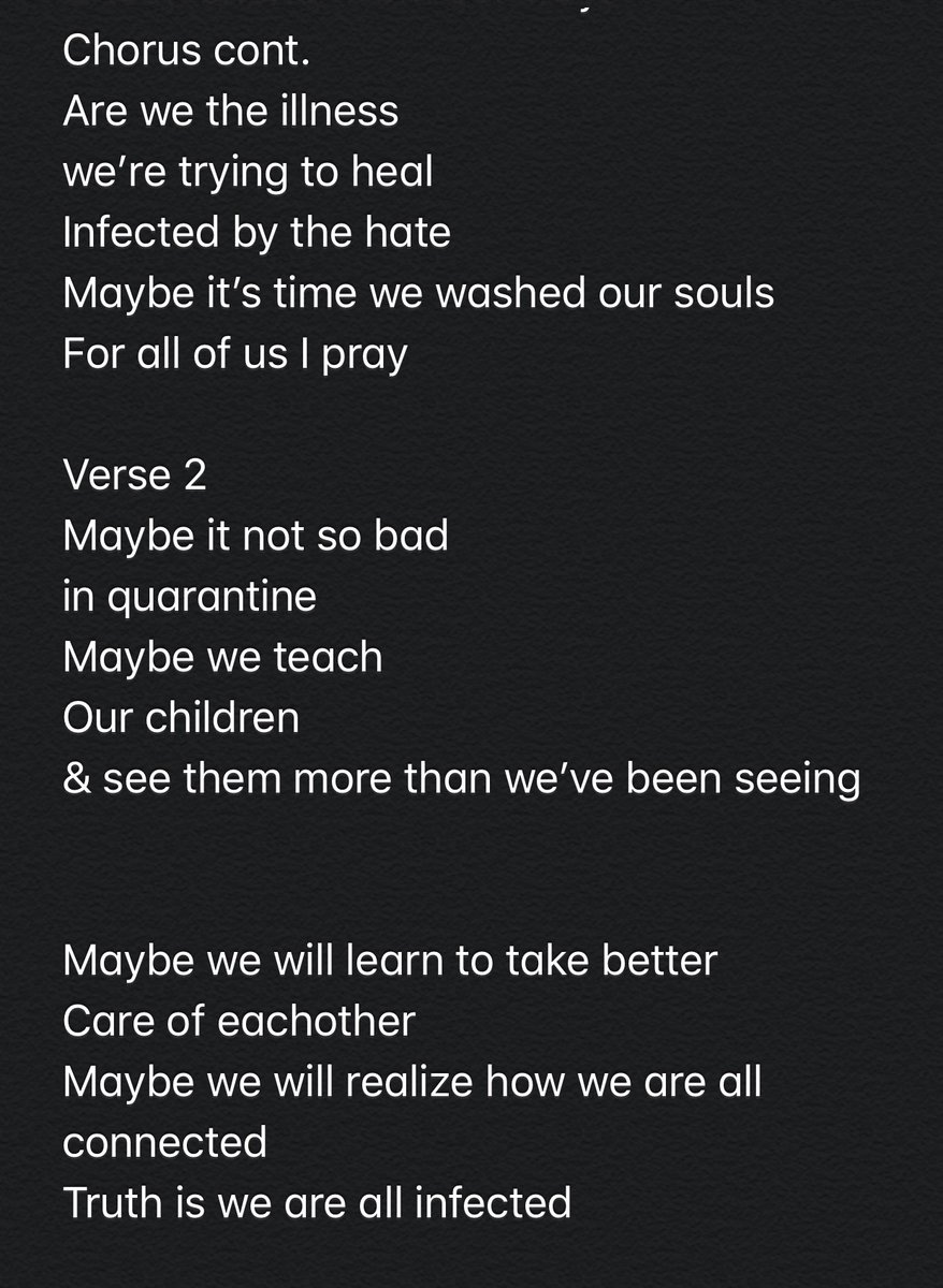 Ok twitter first draft.  Haven’t gotten to the music yet.  Just free writing. #shelteringinplace #QuarantineLife