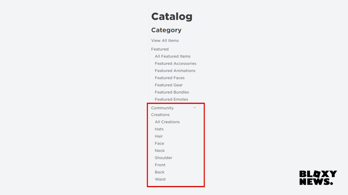 Bloxy News On Twitter You Can Now Sort Ugc Items On The Roblox Avatar Shop By Accessory - how to sort catalog in roblox