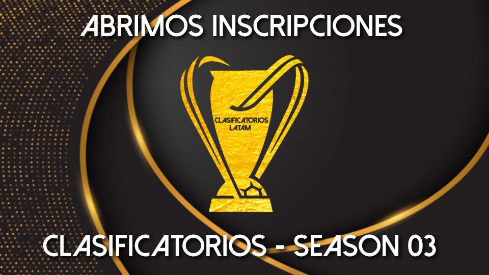#GSC

¡Atención Latam!

Abrimos inscripciones para los clasificatorios de la temporada 03 de @GlobalSeriesOK

32 Cupos disponibles

Requisitos:

Seguir a @GlobalSeriesOK
Seguir a @MatiPaz_CR
Dar ❤ y 🔃
Mencionar a 4 equipos
Conseguir 12 RT mencionandonos