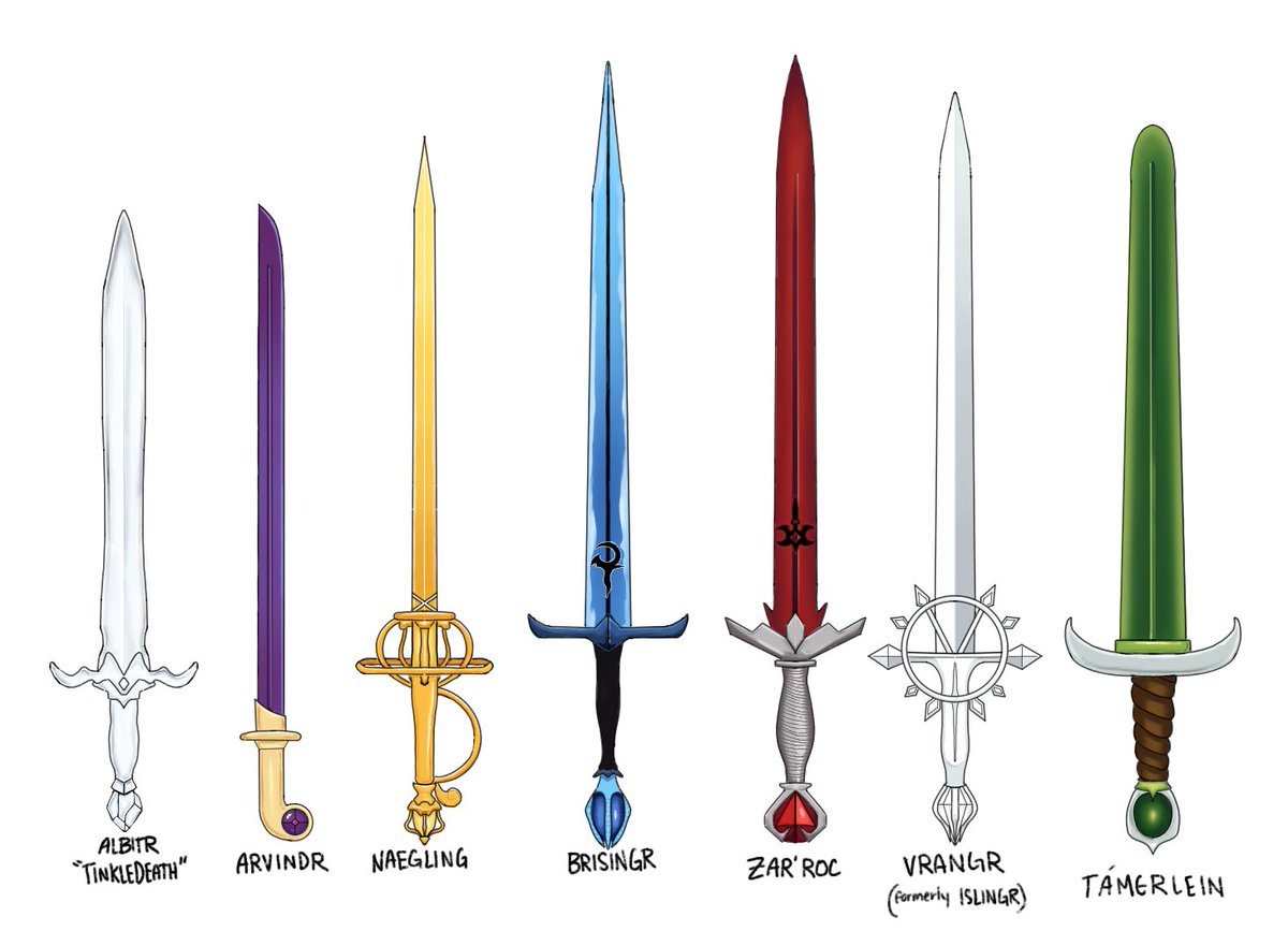 Drew my interpretations of the swords from The Inheritance Cycle by @paolin...