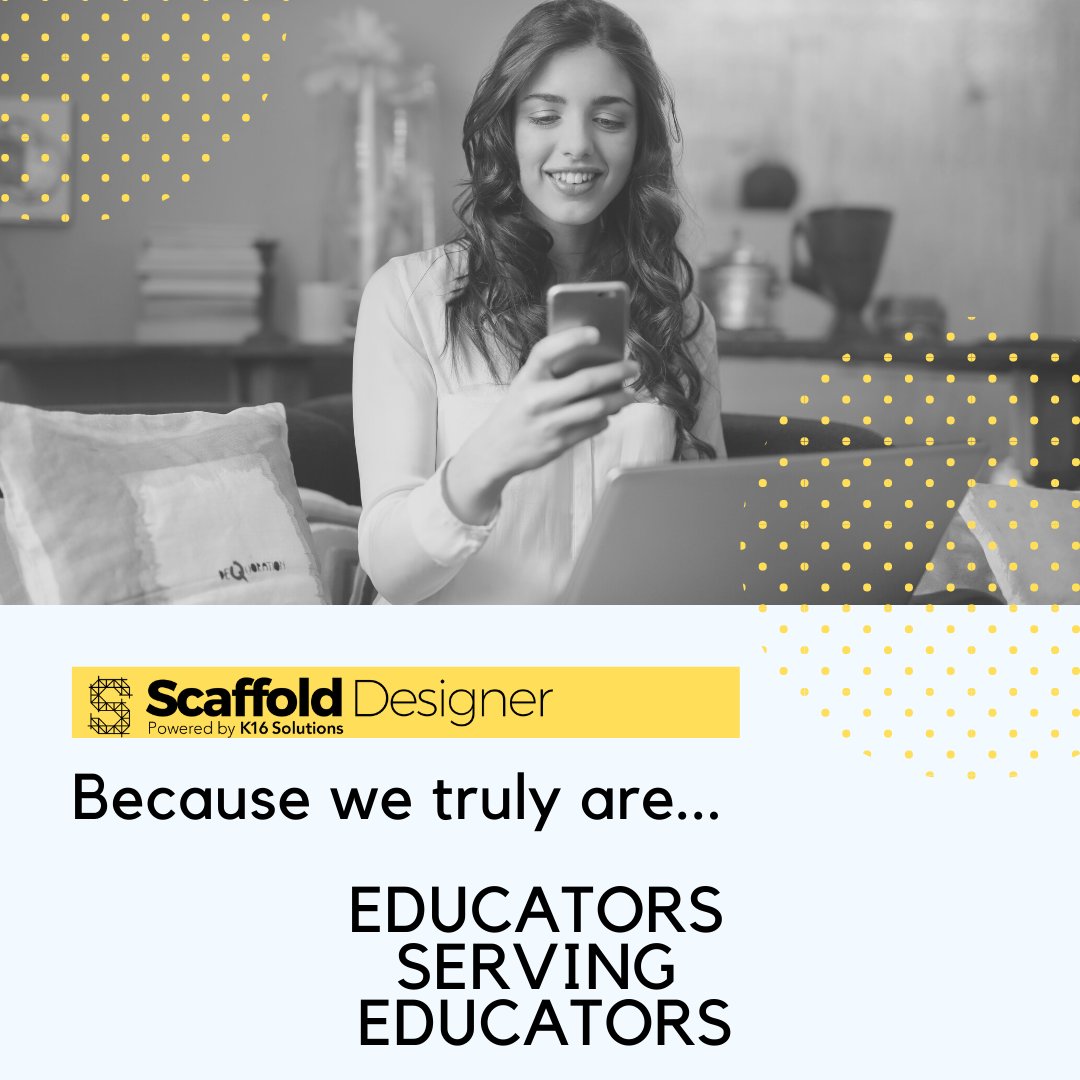K16solutions's tweet image. In keeping with our corporate motto of &quot;Educators Serving Educators,&quot; K16 is offering Scaffold Course Designer free of charge.

Request access &amp;gt;&amp;gt;&amp;gt; k16solutions.com/scaffold-covid

#edtech #scaffold #k16solutions #onlineclassroom 
#distancelearning