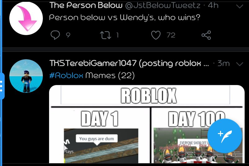 Tksterebigamer1047 Back At Posting Roblox Memes On Twitter - roblox wincom