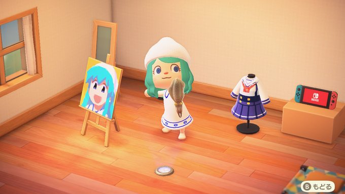 イカ娘がスイッチ あつまれ どうぶつの森 を侵略 得意げにイカを掲げる姿が かわいいじゃなイカ と評判 アニメ アニメ