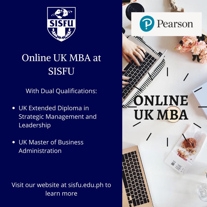 SISFUph's tweet photo. Now is the perfect time to further your education!
#UKMBA #UKMBAManila #OnlineUKMBA #DualQualifications #PearsonUK https://t.co/DczFTzWjhH