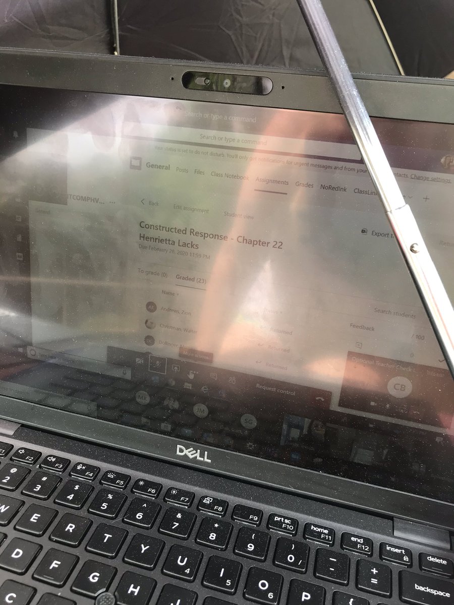 Day 4 of #TeleSchool great job Ms. Hobby leading her APES students in a discussion about lethal caffeine in her Diet Coke. Loved seeing teachers learning from each other during our <a href="/MicrosoftTeams/">Microsoft Teams</a> check-in meeting!! Thanks Mrs. Vo for sharing tips! #FCSrising @hansonmscott