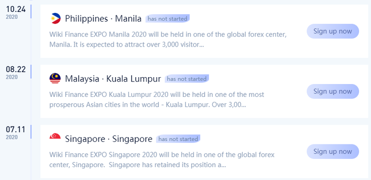 WikiEXPOWikiFX's tweet photo. Due to COVID-19, WikiEXPO postponed some events in 2020. If COVID-19 can be controlled and defeated, WikiEXPO's event can be smoothly launched, the new event schedule as below. WikiEXPO hope all things goes well soon and hope everyone keep safe. https://t.co/gdDcL8y7CY
