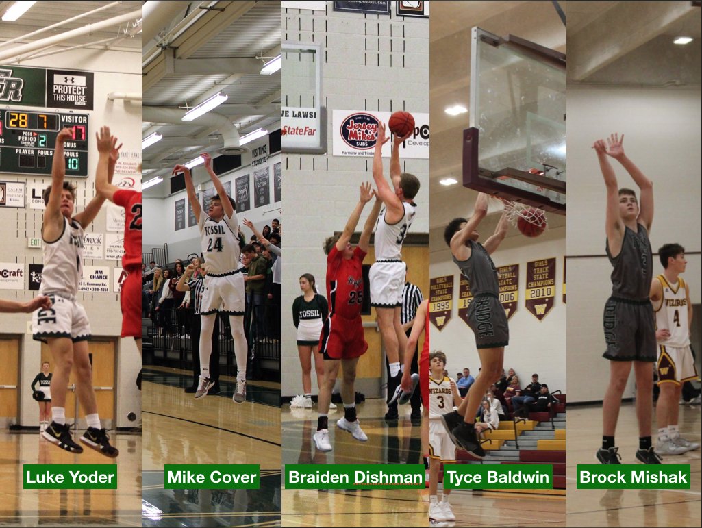 5 SaberCat hoopers who were recognized for by the league for their efforts this season!
Luke Yoder (Jr) 1st Team
Braiden Dishman (Jr) 2nd Team
Mike Cover (Sr) 2nd Team
Tyce Baldwin (Jr) Honorable Mention
Brock Mishak (So) Honorable Mention

The future is bright!
#family