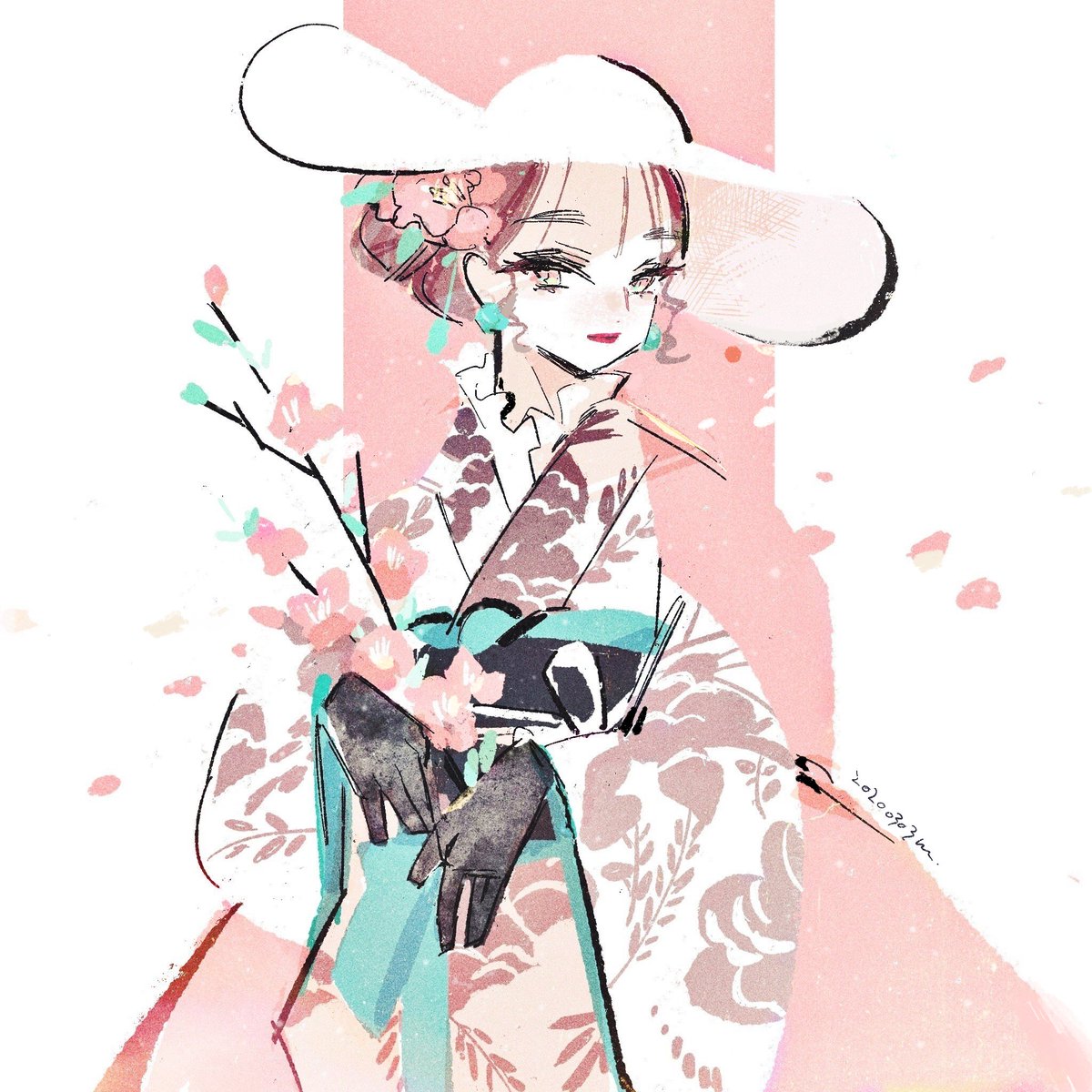 「春うらら 」|まのでまりな❤️‍🔥のイラスト