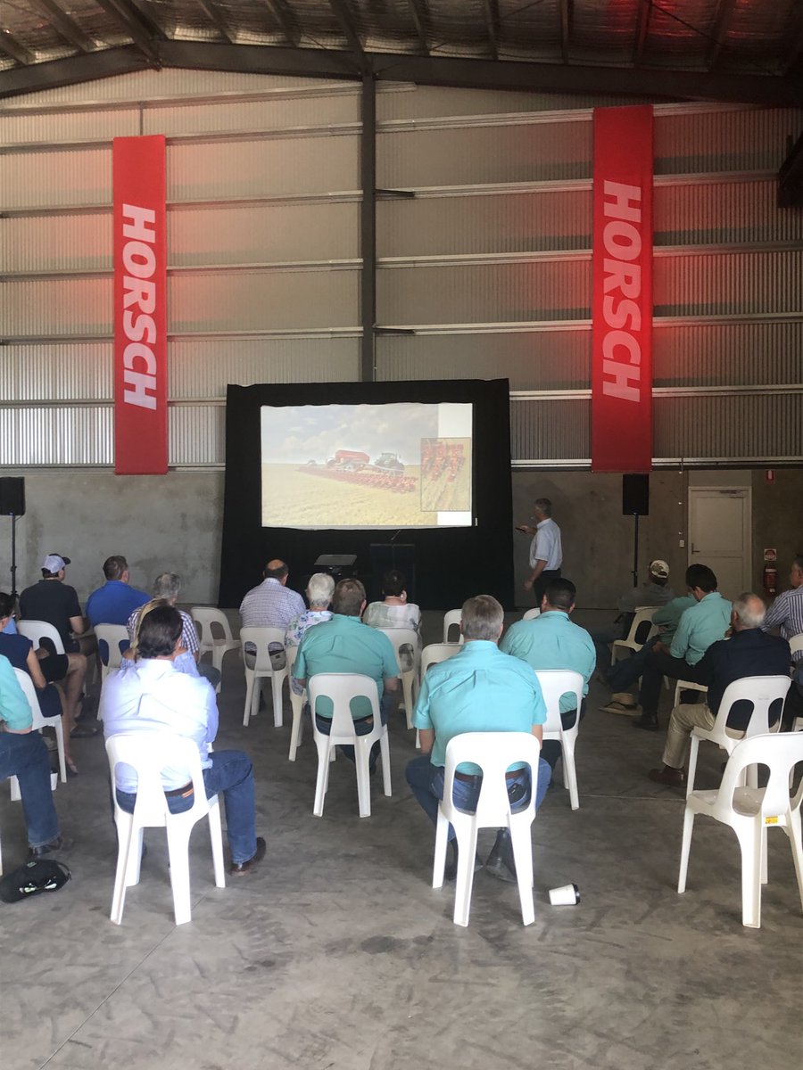 GHoffensetz's tweet photo. Michael Horsch talking to Vanderfield customers at Muddy River new shed in Toowoomba #vnet #vanderfield https://t.co/xKxjpba9eC
