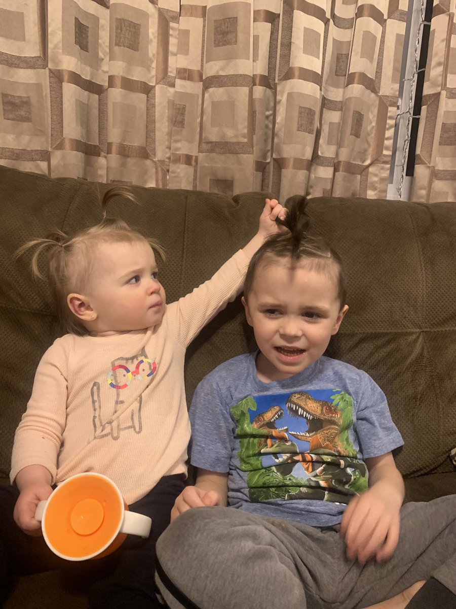 KatieRunkel's tweet photo. @projectbefore1 crazy hair day. Parker makes sure his little sister Maggie always joins in the fun https://t.co/QCKWgEwIVe