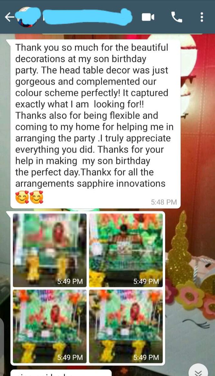 ALHAMDULILAH feedback from one of our customer.

#sapphireinnovations #asianhandicraft #creativeminds #handicraft #handmade #eventplanner #food #handicraftlover #decor #decoration #eventmanagement #training #montessori #schooldecoration #kidsroom #decoration #artist #artistic