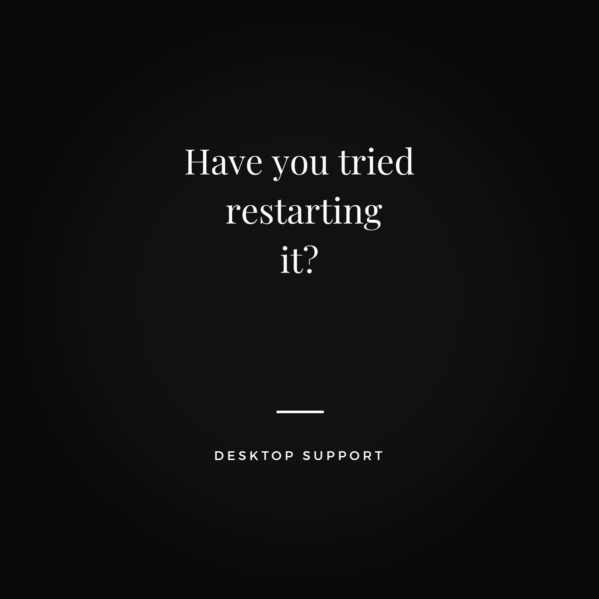 VASegovia's tweet image. Blessed are the I.T. peeps...
#workfromhome #helpdesk #virtualworkspaces #virtualmeetings #covid_19