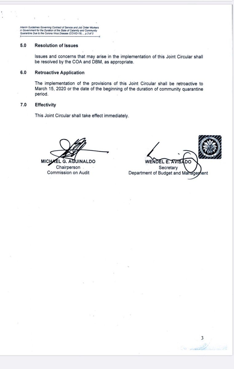 senatorjoelv's tweet image. Narito na po ang hinihintay natin para sa mga JO/COS nating mga kababayan na nangangamba ngayong may crisis. Thank you DBM, CSC at COA 🙏 #LabanPilipinas