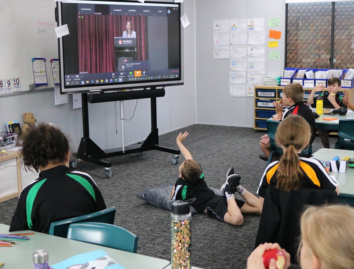 PACpenrith's tweet photo. THE BRILLIANCE OF TECHNOLOGY
We were very excited to run our Secondary &amp; Primary Chapels via Live Stream  this morning. Year 11 &amp; 12 Entertainment students did an amazing job organising so students could enjoy the streaming in their classrooms. #socialdistancing  #toservechrist https://t.co/aGiSjP0Oxr