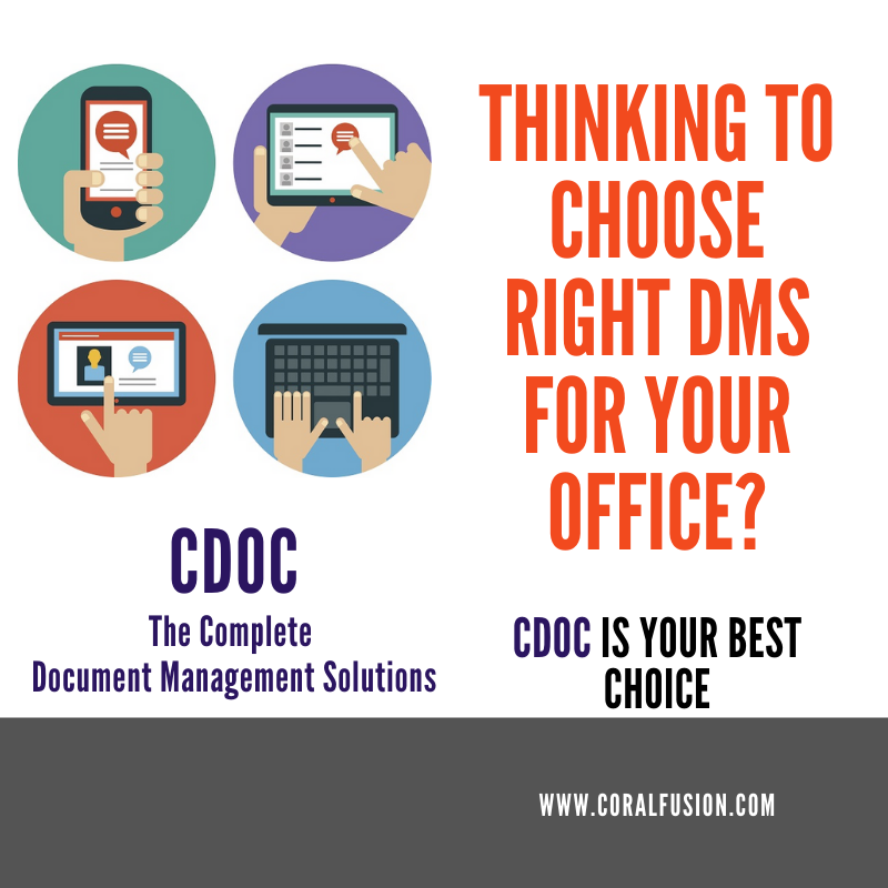 fusion_coral's tweet image. Thinking to choose the right DMS for your office?
CDOC is The Complete Document Management System Software. 
Visit us at coralfusion.com/document-manag…
#documentmanagementsystem
#documentmanagementsystemsoftware
#on-premisedocumentmanagementsysytem
#clouddocumentmanagementsystem