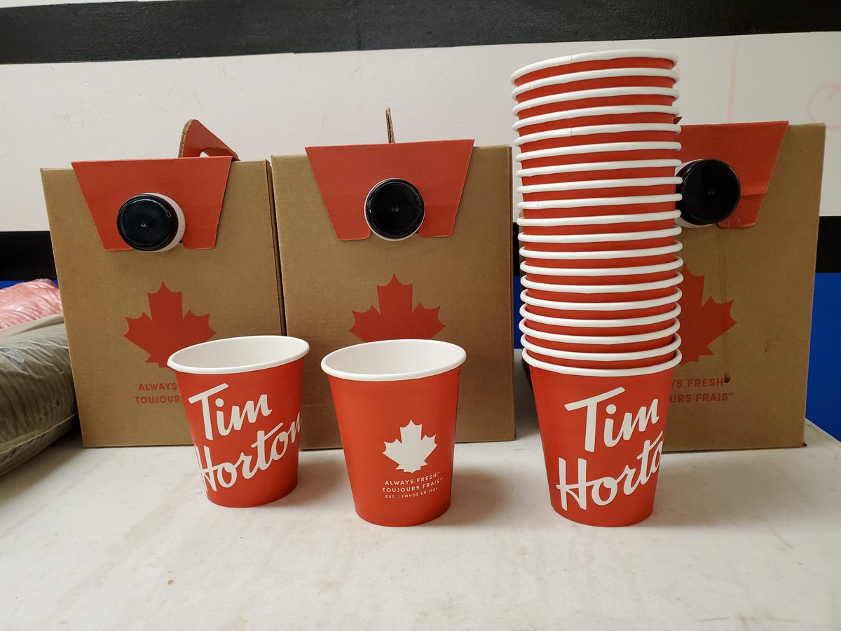 wicketbella's tweet photo. @TimHortons brought coffee and hot chocolate into the grocery I work in as a Thank you to all the colleagues that are working to keep the shelves full. #thankyou https://t.co/4Otk0tlVDw